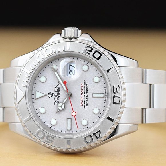 Rolex Yacht Master Men's Platinum Watch! Mint! - Picture 2 of 9